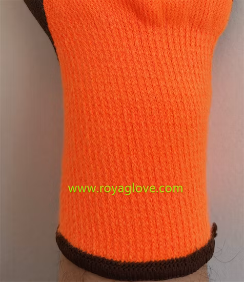 guantes recubiertos de arena de acrílico del látex de los guantes del trazador de líneas de Terry 7gauge/anti