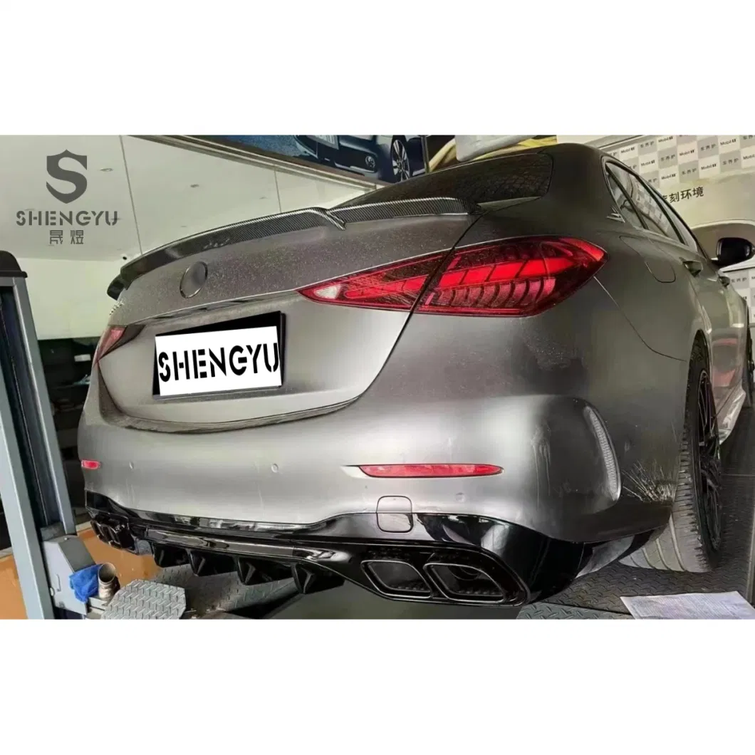 Hot Selling Car Accessories for Benz C Class W206 Sport Upgrade to C63 Style Contain Rear Diffuser and Exhaust Pipes