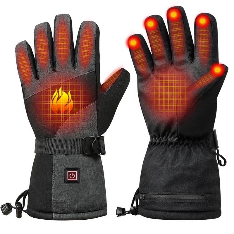 Ot Product Black Winter Hand Heated Ski Glove Thin Heated Gloves