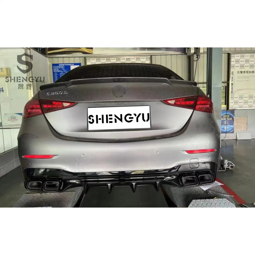 Hot Selling Car Accessories for Benz C Class W206 Sport Upgrade to C63 Style Contain Rear Diffuser and Exhaust Pipes