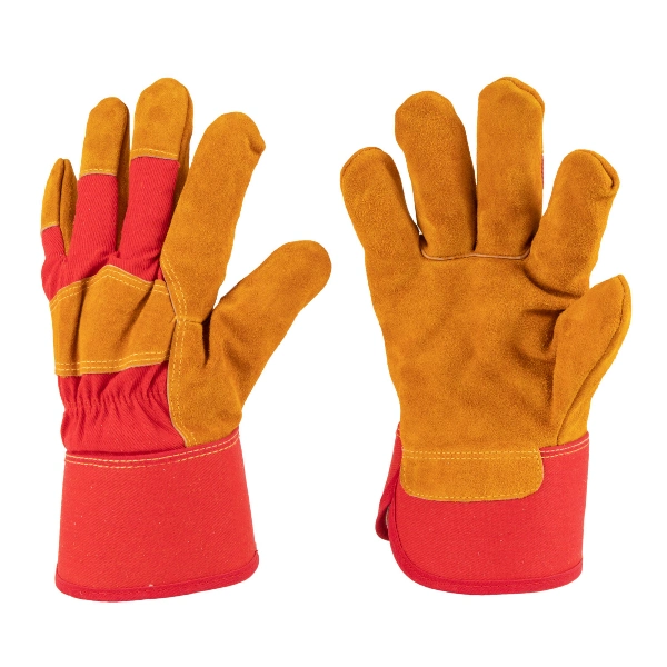 Cowhide Leather Protective Safety Glove with Fully Acrylic Wool Lining for Winter-3082. Al