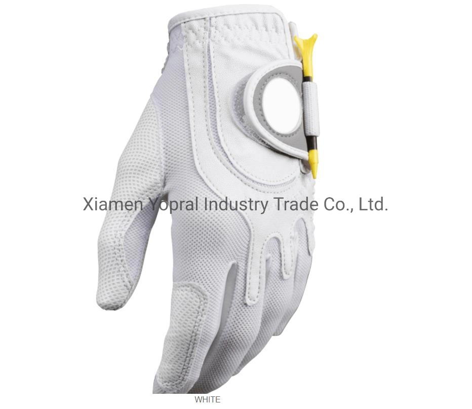 Manufacture Cheap Quality Indonesia Cabretta Leather Breathable Mesh Woman Putting on Golf Gloves