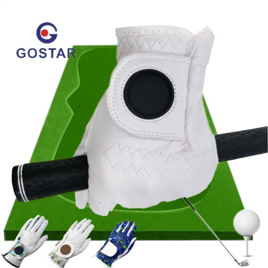 Gran oferta, dedo completo, guante de Golf para hombres y mujeres, cuero Cabretta