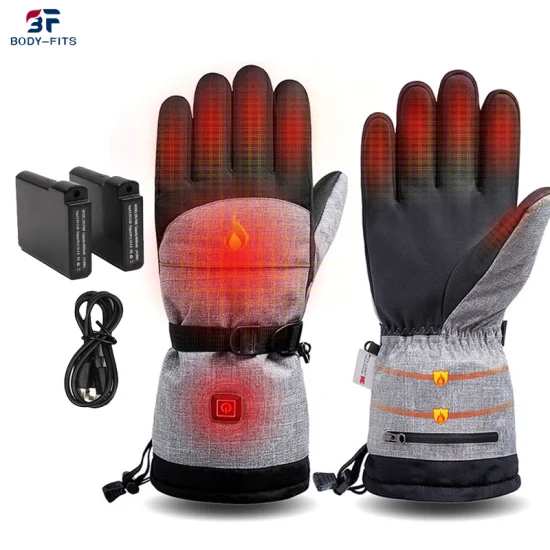 Guantes calentados eléctricos USB recargables de la batería de la motocicleta del esquí de la prenda impermeable del invierno